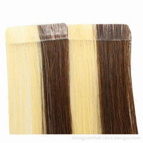100% Human Hair Ombre Color Skin Weft